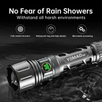 Ручной фонарь YEMAO YM-А70, 1500LM, 20W LED, Zoom, 1x21700 аккум, TYPE-C - 10