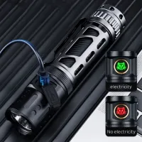 Ручной фонарь YEMAO YM-А6, 2200LM, P80 LED, Zoom, 1x18650 аккум, TYPE-C - 5