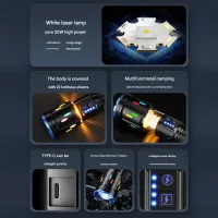 Ручной фонарь YEMAO YM-G560Y, 1200LM, TG LED, 1*26650 аккум, TYPE-C - 3