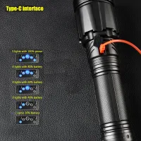 Ручной фонарь YEMAO YM-G999-60W, 5000LM, XH P360 LED, 8*18650 аккум, TYPE-C - 8