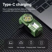 Налобный фонарь YEMAO YM-T614, 500LM, (White+Red), Сенсор, ЗУ Type-C - 4