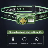 Налобный фонарь YEMAO YM-T614, 500LM, (White+Red), Сенсор, ЗУ Type-C - 9