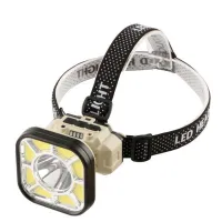 Налобний ліхтар 826X-XPE+8COB(White+Red), 1x18650, вело кріплення, ЗП Type-C - 2