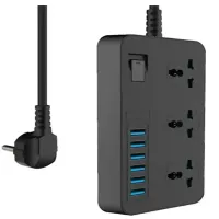 Подовжувач з USB-портами та розетками, CP02, 2 м 9922 - Зображення 3