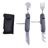 Туристический столовый прибор Traveler A106 чёрный - Изображение 3