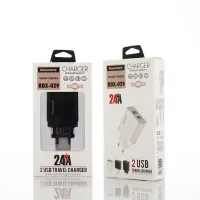 Сетевое зарядное устройство REDDAX RDX-029 Dual USB (12W, 2.4A, 2 порта), Black - Изображение 3