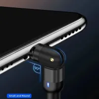 Магнитный кабель REDDAX RDX-399 Lightning/iPhone (1м, тканевая оплетка, LED), Black - Изображение 3