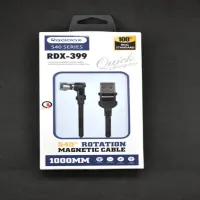 Магнитный кабель REDDAX RDX-399 Lightning/iPhone (1м, тканевая оплетка, LED), Black - Изображение 6