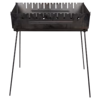 Мангал-чемодан на 10 шампуров 57*27*5см (высота ножки 55см) УК-М10 - Image 2