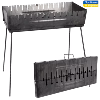 Мангал-чемодан на 12 шампуров 67*27*5см (высота ножки 65см) УК-М12 - Image 1