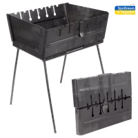 Мангал-чемодан на 6 шампуров 37*27*5см (высота ножки 35см) УК-М6 - Image 1