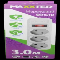 Сетевой фильтр Maxxter SPM3-G-10G 3 гнезда, 3 метра - 2