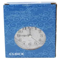 Часы будильник колокольчик 3010, серебристые - 2