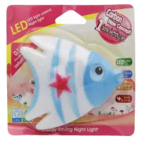 Ночник LED в розетку с выключателем "Рыбка"  220V 5 LED - 2