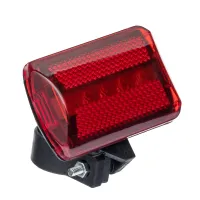 Велосипедный задний фонарь мигалка на батарейках Красный, 2xAA - 3