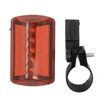 Велосипедный задний фонарь мигалка на батарейках Красный, 2xAA - 1