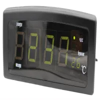 Часы электронные Caixing CX-818 220V + температура, Зелёный - 2