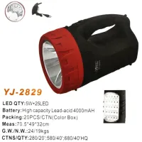 Ручной фонарь Yajia YJ-2829TP, Аккумулятор, 5W+28SMD LED - 1