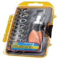 Набор инструментов отвёртка + биты + головки / YXB XS-018C - 2