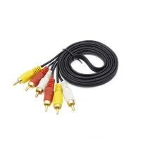 Аудио видео кабель 3RCA Х 3RCA (тюльпан 3 -тюльпан 3), 1.5 m (в пакете) 4231 - 2