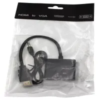 Адаптер переходник HDMI на VGA + AUX конвертер активный процессор - 2