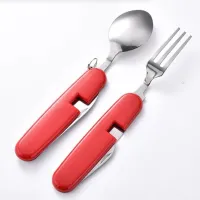 Туристический столовый прибор, красный, A674 малый - 3