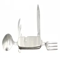 Туристический столовый прибор, метал,  A675 малый - 2