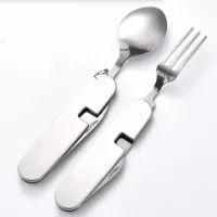 Туристический столовый прибор, метал,  A675 малый - 3