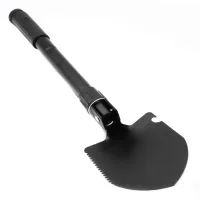 Лопата саперская складная H-139 / Чехол "Камуфляж" / чёрная малая - 1