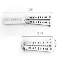 Нож бабочка Расческа Benchmade A753 Серебро - 2