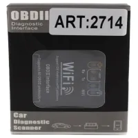 Автомобильный диагностический сканер АВТОСКАНЕР OBD 2 WiFi /2714/ чёрный - 2