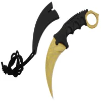 Нож Керамбит "Золото с Паутиной" 2-236 / 19см / 8см - 4