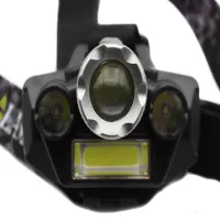 Налобный фонарь RB129, TD-812-T6, 1х18650 Акк., T6+2хXPE+COB, Zoom, MicroUSB ЗУ - 3