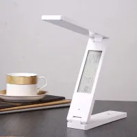 Настольная LED лампа аккумуляторная 18LED/ Часы+Дата+Температура/ ЗУ MicroUSB - 3