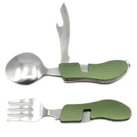 Туристический столовый прибор L54 / M-261 / Зеленый - 3