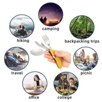 Туристический столовый прибор L54 / M-261 / Зеленый - 5