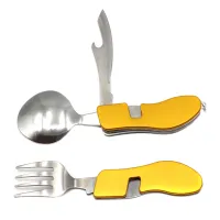 Туристический столовый прибор L55 Жёлтый - 2