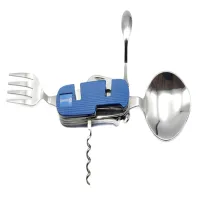 Туристический столовый прибор L48 Синий большой - 3