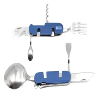 Туристический столовый прибор L48 Синий большой - 4