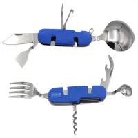 Туристический столовый прибор L48 Синий большой - 5