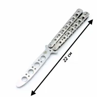 Нож бабочка Тренировочная Benchmade 224-1 Серебро - 2
