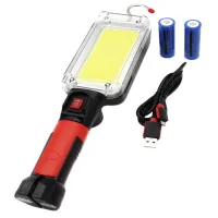 Фонарь для кемпинга WD355, ZJ-8859, micro USB, крючок, магнит, прищепка,  2X18650 - 1