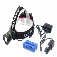 Налобный фонарь Bailong BL-T09-T6, Акк., T6 LED, 18650, Zoom, автомобильная зарядка - 3