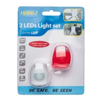 Велосипедный маячок, мигалка силиконовая, белая + красная 1997 - 2