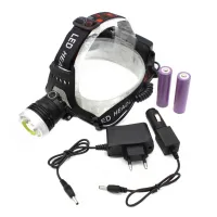 Налобный фонарь WD112, 2х18650, ЗУ 22V-12V, T6+Cob, Zoom - 2