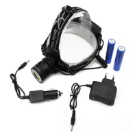 Налобный фонарь PL126, Акк., T6 LED, Zoom, автомобильная зарядка - 2