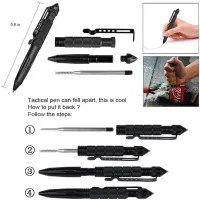 Ручка Тактическая со стеклобоем Laix B2 Tactical Pen / алюминий / чёрная - 2