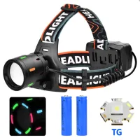 Налобный фонарь Bailong BL-T207-TG, 2x18650, 1 режим, ЗУ Type-C, zoom - 1