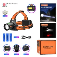 Налобный фонарь Bailong BL-T67-TG+COB, Белый, Красный, 3x18650, 1 режим, power bank, ЗУ Type-C, zoom - 2
