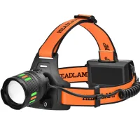 Налобный фонарь PL-179, T203, TG LED, 2х18650, ЗУ Type-C - 3